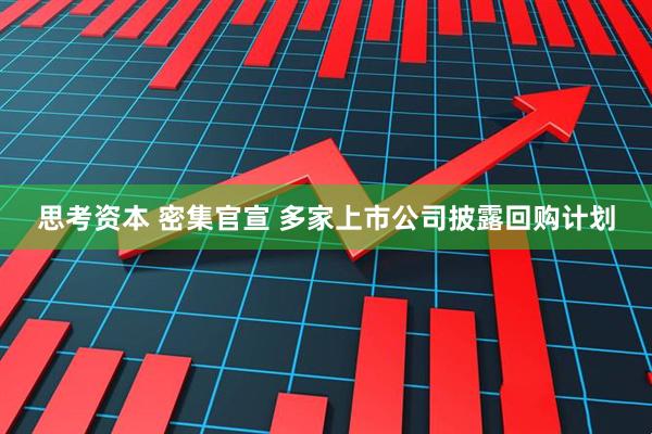 思考资本 密集官宣 多家上市公司披露回购计划