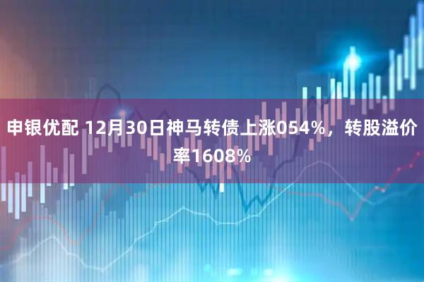 申银优配 12月30日神马转债上涨054%，转股溢价率1608%
